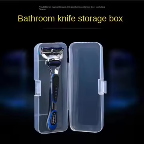 Stylish and Durable Shaving Storage Box for Men's Razors, Easy to Carry and Keep Clean and Keeps You