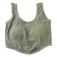 Tanktop Wanita SlimFit Korean Fashion Pakaian Atas Wanita Singlet Motif Polos Tanpa Kawat Tank top B