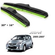 100% JAPAN SILICONE CAR WIPER BLADE (20" + 16") FOR MYVI (2005-2007)