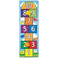 Melissa & Doug Hop and Count Hopscotch Game Rug (3 pcs, 78.5 x 26.5 inches) Classic Rug for Kids