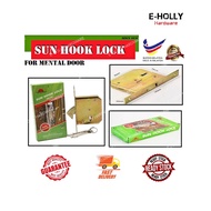 EHOLLY Sun Hook Lock for Metal Door 单勾门锁/ Kunci Pintu Grill / Pintu Besi Depan / Iron Metal Grill Sliding Door Hook Lock