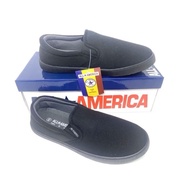 All America Black School Shoes Slip On | Kasut Sekolah Hitam Sarung Slip On  | All America Kasut Hit