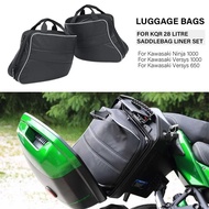 For Kawasaki Versys 1000 650 Ninja 1000 H2 SX For KQR 28L Motorcycle Hard Saddlebag Liner Set Bag Sa