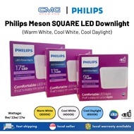 Philips Meson LED SQUARE Downlight 9w/13w/17w in DL/WW/CW