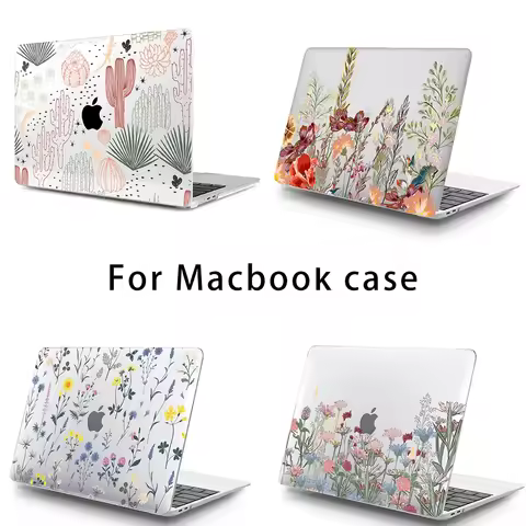 New Transparent Print Hard Shell Case For MacBook Chip M1 Air 13 Pro 13 For Macbook New Pro 14 Pro 1