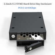 TOOLFREE Aluminum Alloy 2.5inch U.2 / U.3 NVME Hard Drive Bay Enclosure PCI-E 4.0 64Gbps For 5mm-15m