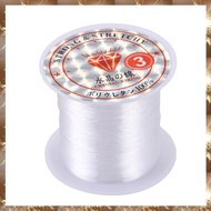 (O I Q B)Jewelry Beading Thread 0.3mm Dia. Clear Nylon Fishing Line Spool 17 Lbs