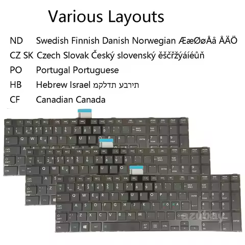 Keyboard For Toshiba Satellite C70-B C70D-B C70dt-B C70t-B C75-B C75D-B C75dt-B C75t-B Nordic Canadi