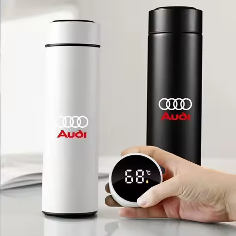 Portable Car Thermos Cup Intelligent Stainless Steel Flask Temperature For Audi Sline A1 A2 A3 A4 A4