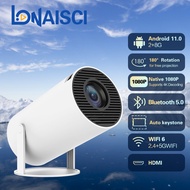 Mini Android Projector For Phone HDMI Full HD 1080P Lonaisci HY300pro Android 11.0 180° Rotation Aut
