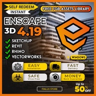 [SELF REDEEM] Enscape 3D v4.19 FREE 7GB Assets Library For SketchUp/Revit/Rhino/VectorWorks For Wind
