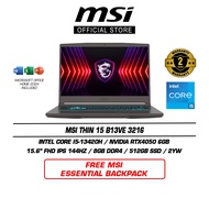MSI Thin 15 B13VE 3216 (15.6" FHD IPS 144Hz/i5-13420H/8GB DDR4/512GB SSD/RTX4050/Win11/Ms Office/2Y)
