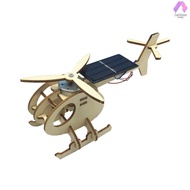 3D Assemble Solar Energy Powered Helicopter Wooden Puzzle Pla