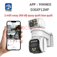 Fnkvision Camera Wifi Không Dây 2 Mắt Xoay 360 Độ Không Góc Chết Yoosee 12MP Siêu Nét Camera Chống N