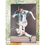 Messi Photo Frame With Floating Laminated Film Coating 40x60 cm Or 16x24 Inches Not Vinyl Work