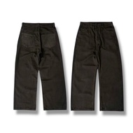 DARK BROW WIDE JEANS - unisex DARK brown WIDE leg baggy jeans 1779 seluar jeans lelaki seluar jeans 