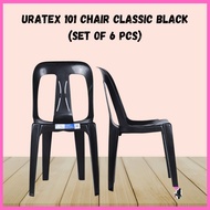 6 PCS URATEX 101 CLASSIC BLACK CHAIR / 6PCS URATEX 101 CHAIR / URATEX CHAIR / MONOBLOCK CHAIR / CLASSIC CHAIR / UPUAN / SET OF 6PCS CHAIR / DINING CHAIR