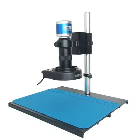 4K Ultra Industrial Camera HDMI Digital Video Microscope With 8X-130X C-Mount Lens Zoom Magnifer Lab