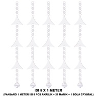 EELIC TMM-SG1M Contents 5 PCS crystal triangle bead curtain decorations 1 meter long