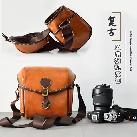 PU leather case Camera Bag For Sony A9 A7C A7RM2 A7R A7RII A7III A7RIII A7S3 A6700 A6400 HX400 RX10I