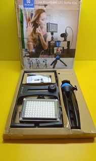 ☎️65955955、全新貨品、PULUZ 智慧型手機影片拍攝套裝，含麥克風、補光燈、冷靴三腳架雲台和迷你三腳架，適用於 iPhone 和三星手機、實物圖片(最後一件/賤賣)
