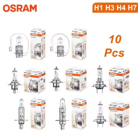 OSRAM Original Headlight CLASSIC H1 H4 H3 H7 12V 55W 60W 100W Auto White Light Fog Lamp Car Halogen 
