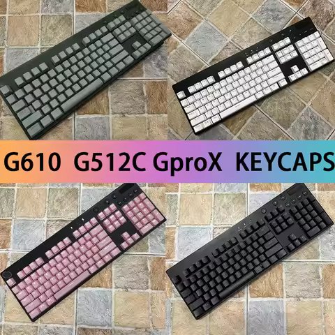 Custom Full Set ABS Frosted Backlit Keycaps Compatible with Logitech G610 / G Pro X / G512C MX Switc