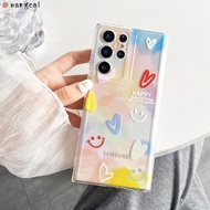 Compatible For iPhone 6 6s Plus iPhone6 Phone Case Gradient Pink Love Loving Heart Smiling Face Smile Colorful Cute Cartoon Transparent Soft Silicone Casing Cases Case Cover