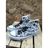 5uk / Converse All Star printed canvas shoes