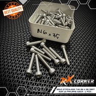 Baut M6x35 drat 10 panjang 35cm  L Stainless
