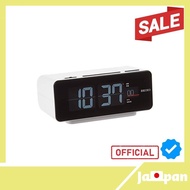 【Direct From Japan】Seiko Clock white, body size: 7.2 x 16.8 x 9.6cm, electric wave digital, AC type, color LCD, series C3 FLIP DL213W