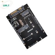 UM.T M.2 NGFF MSATA SSD To 2.5” SATA 3.0 Adapter 2 In 1 Converter Card For PC Laptop