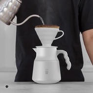 HARIO｜純白系列 V60磁石濾杯+不鏽鋼保溫咖啡壺組(濾杯01+咖啡壺PLUS 600ml)