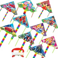 Cartoon Kid's Kite Toy Triangle Kite Children's Outdoor Toy/ layang-layang Budak