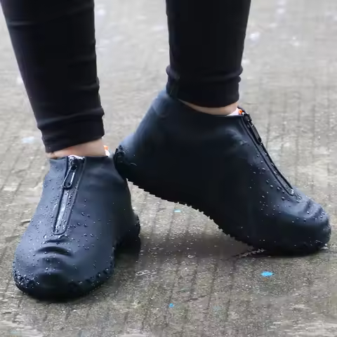 Silica Gel Cycling Waterproof Shoes Covers Unisex Reusable Children Walking Rain Cover Shoes Accesso
