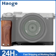 Haoge Wooden Side Handle for Sony A7CR a7cii Camera - Premium Rosewood Grip with Quick Release Plate