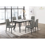 Shinya Elegant Dining Table Set (1x Dining Table + 6 x Chair)