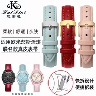 2024❐ CAI-时尚25 Suitable for for/Omega/Swatch watch strap co-branded planet series for/OMEGA/SWATCH leather strap for men and women