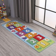 Hop and Count Hopscotch Rug, Kids Floor Play Area Rug Game Carpet Crawl Jump Mat, Children Numbers L