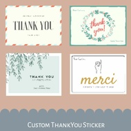 Custom thank you sticker package, thank you card, thank you sticker