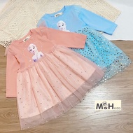 6m-5y] Frozen Baju Gaun Baby Girl Clothing Girl Gaun Princess Dress Baby Girl Dress Budak Perempuan 