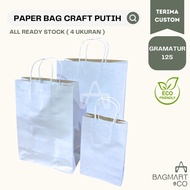 PUTIH White Paper Bag 125 Gsm Shopping Bag Thick Souvenir Bag Bazaar Promotion