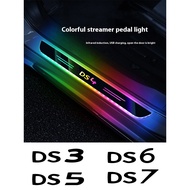 Car LED Wireless Threshold Light For DS DS3 DS4 DS5 DS6 DS7 DS8 DS9 Auto Interior Threshold Light 7-