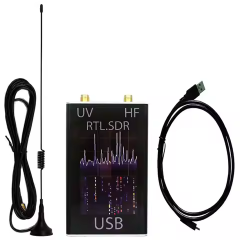 Hot RTL-SDR RTL2832U+R820T2 Radio Receiver 100KHz-1.7GHz Full Band UV RTL-SDR USB Tuner Receiver Dro