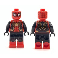 LEGO SH0778 76185 76261 76280 SPIDER-MAN - BLACK AND RED SUIT, LARGE GOLD SPIDER, GOLD KNEE TRIM (IN