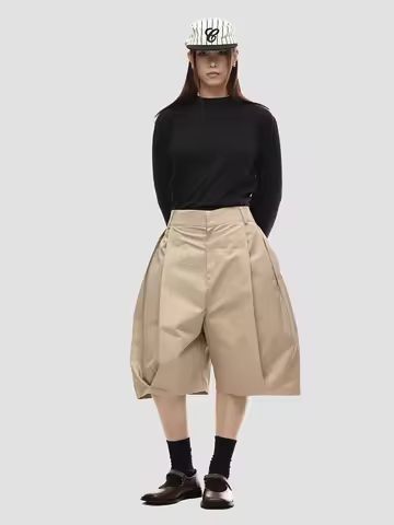 Shorts Summer Men Mauroicardi Spring Summer Cool Baggy Casual Khaki Wide Leg Shorts for Men with Ela