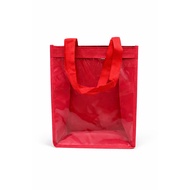 Clear Transparent Red Tote Bag PVC Thickened with Velcro | Grocery, Gift & Giveaway Bag