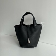 全新全配有購證🙌🏻 Hermès 愛馬仕 Picotin18 黑色銀釦