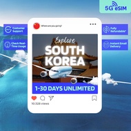 South Korea eSIM 5G 1-30Days Daily 500MB-3GB Unlimited Data