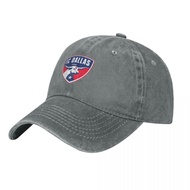FC Dallas Logo Adult Washed Cowboy Hat 100% Cotton Curved Brim Sun Hat Simple Casual All-Match Neutr